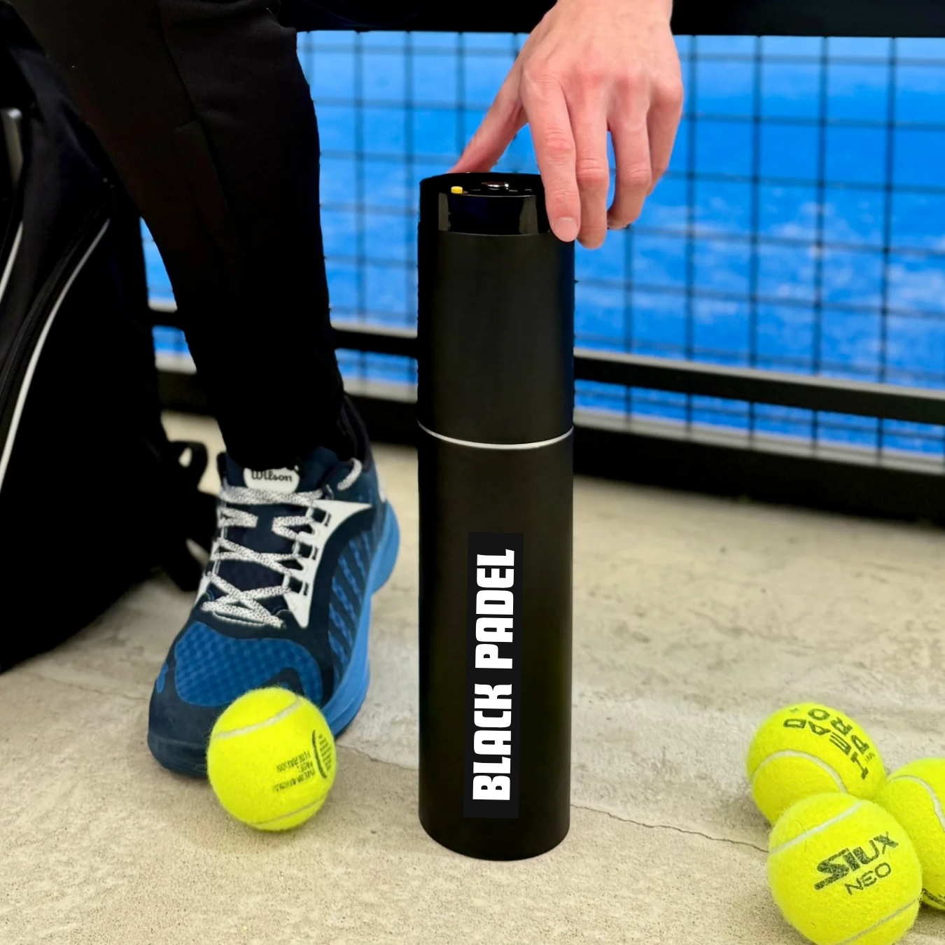 Black Padel Ball Pressuriser