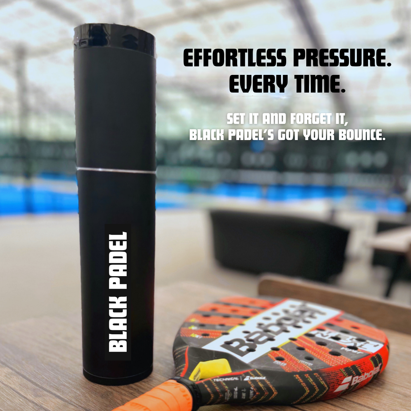 Black Padel Ball Pressuriser
